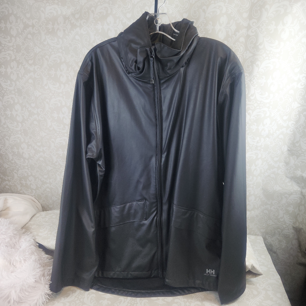 Euc Hh Helly Hansen Polyurethane Zip-Front Raincoat